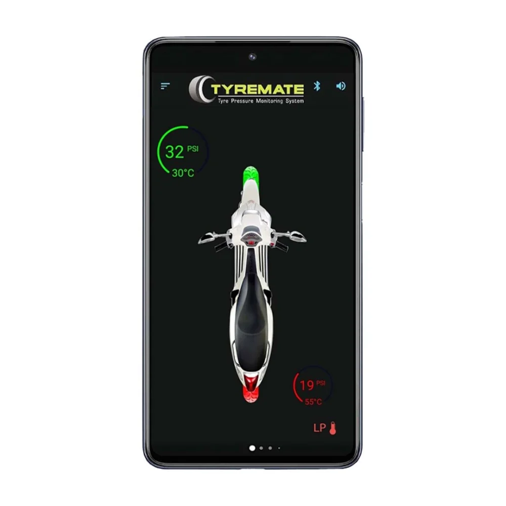Manatec Tyremate TPMS for Scooters & Electric 2W with Tubeless Tyres Pack of 2 Sensors  Mobile App for iOS and Android 3 Years Warranty - Image 3