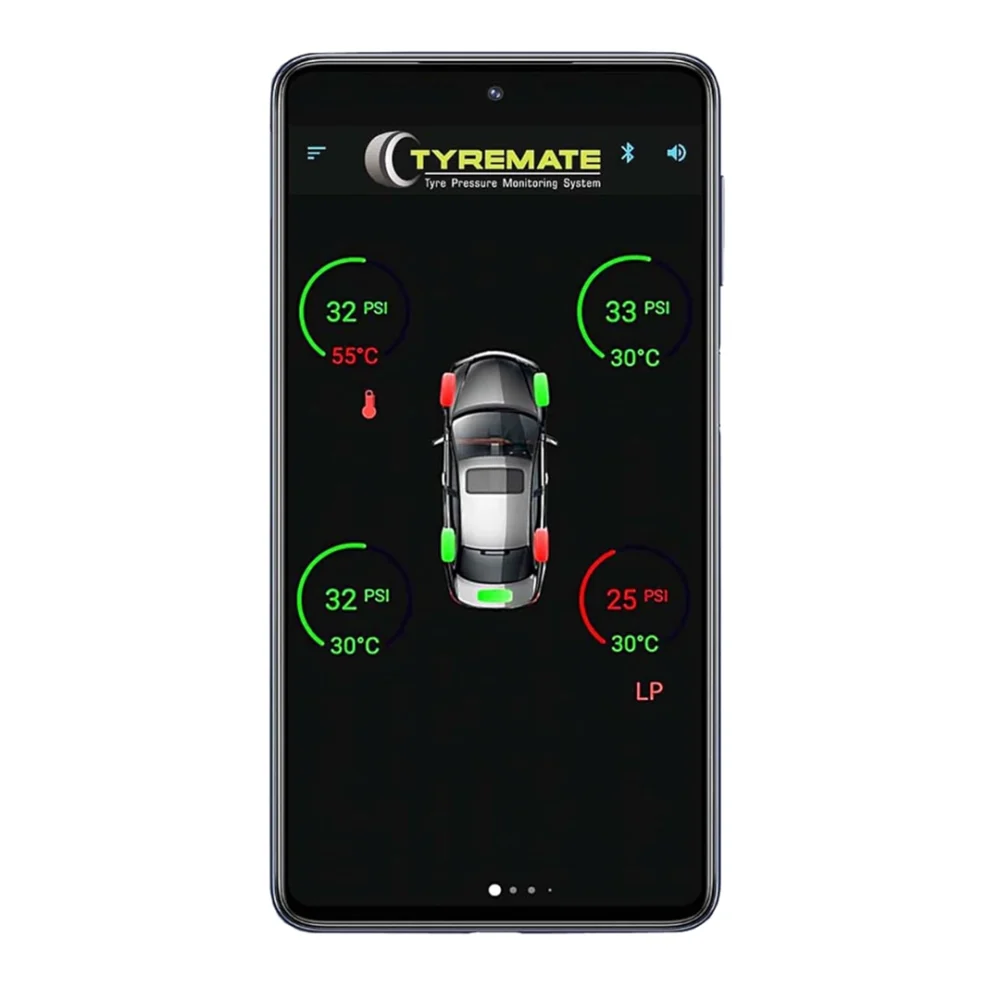 Manatec Tyremate TPMS for Cars with Tubeless Tyres Pack of 4 Sensors Mobile App for iOS and Android 2 Years Warranty - Image 5