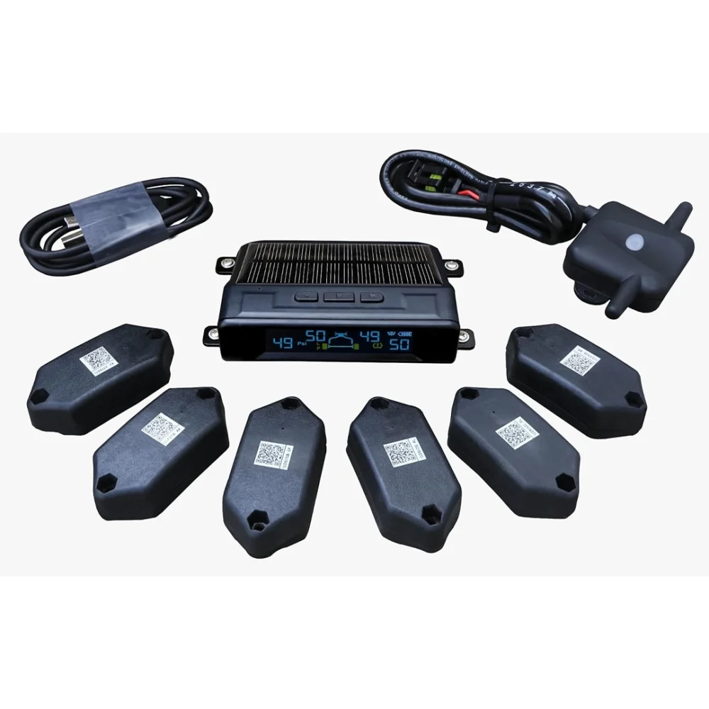 Manatec Tyremate TPMS for LCV, Bus & Trucks with Tubeless Tyres Pack of 6 Sensors 1 Solar Display & 1 Repeater 3 Years Warranty - Image 4