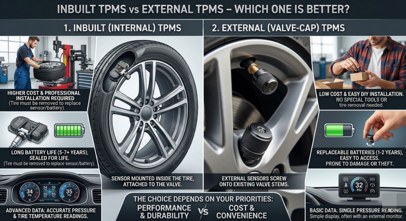 Inbuilt TPMS vs External TPMS Guide by Manatec Mobility